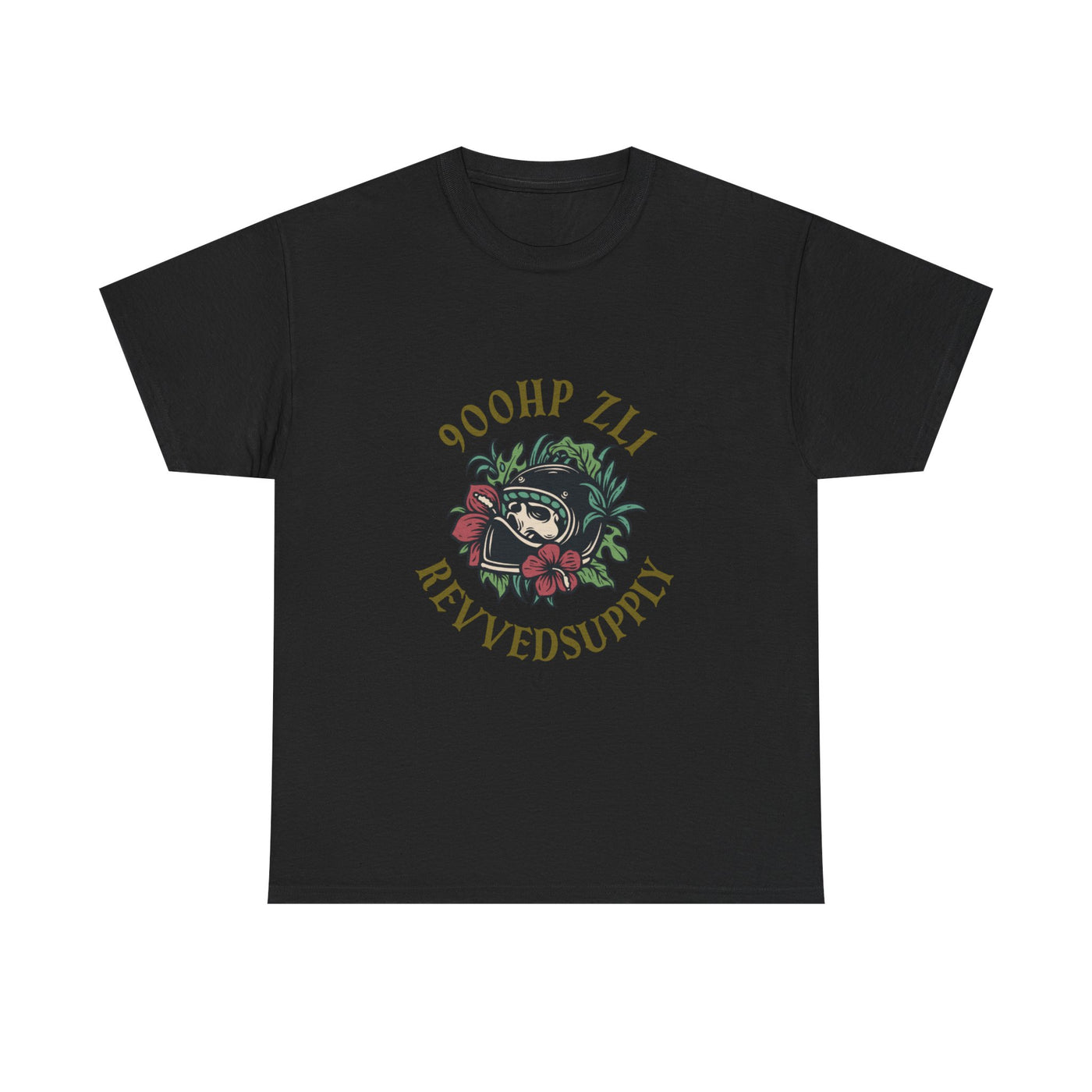 RevvedSupply Floral Skull Tee
