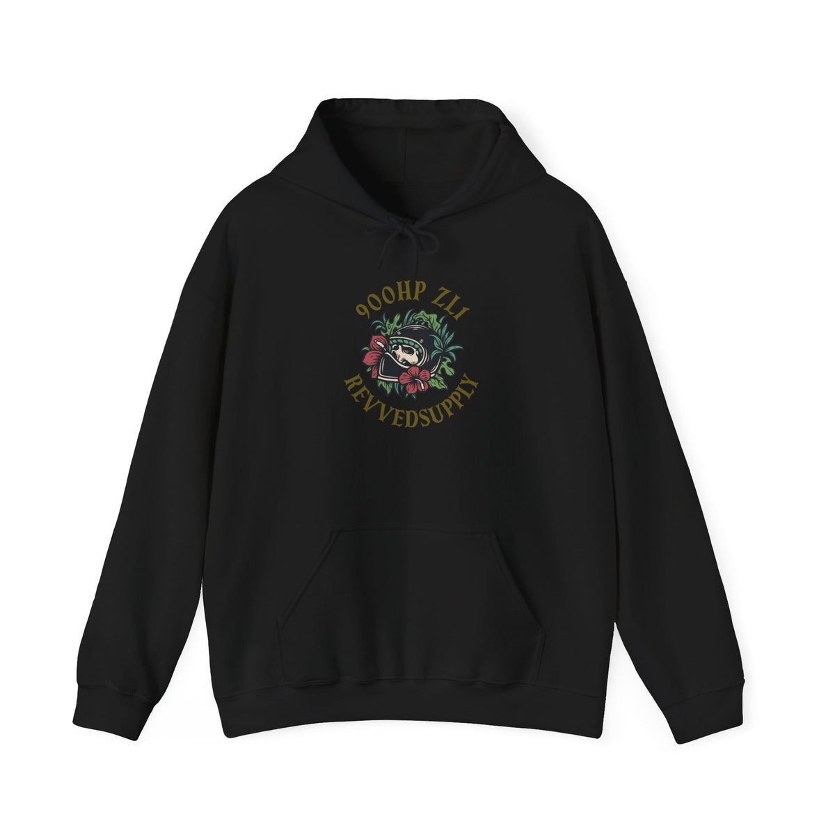 RevvedSupply Floral Skull Hoodie